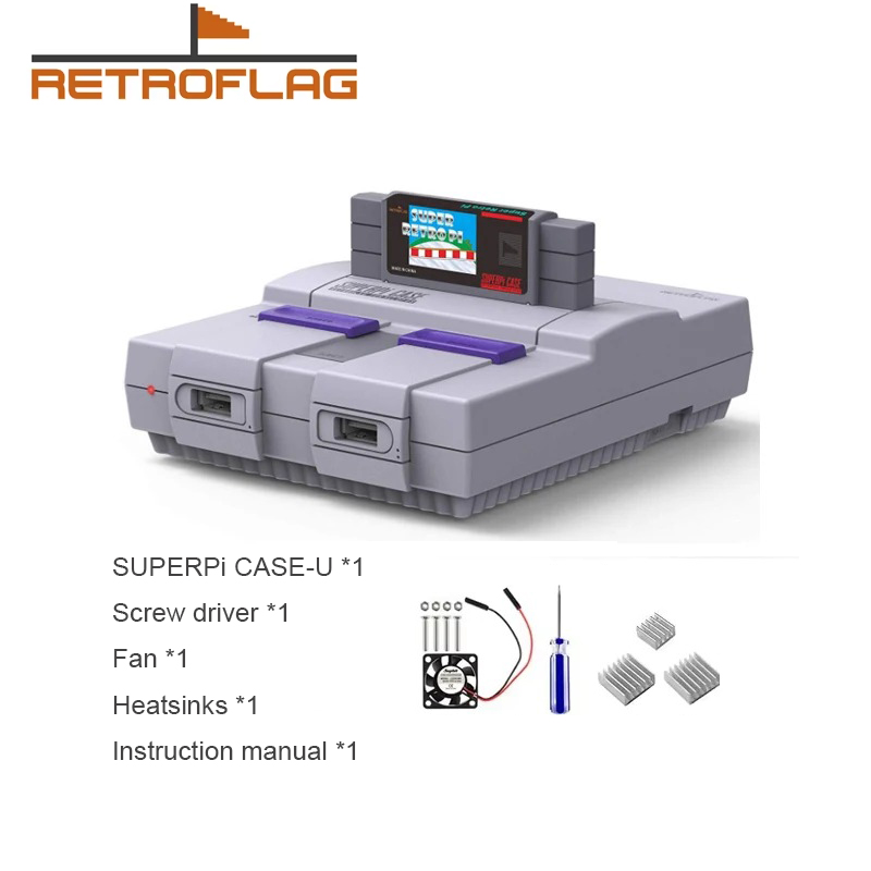 Turing Pi 2 - Retroflag SuperPiケース（安全シャットダウン機能付き）Raspberry Pi 3 B+（B Plus）2用、安全シャットダウンと安全リセット機能付きゲームアクセサリー