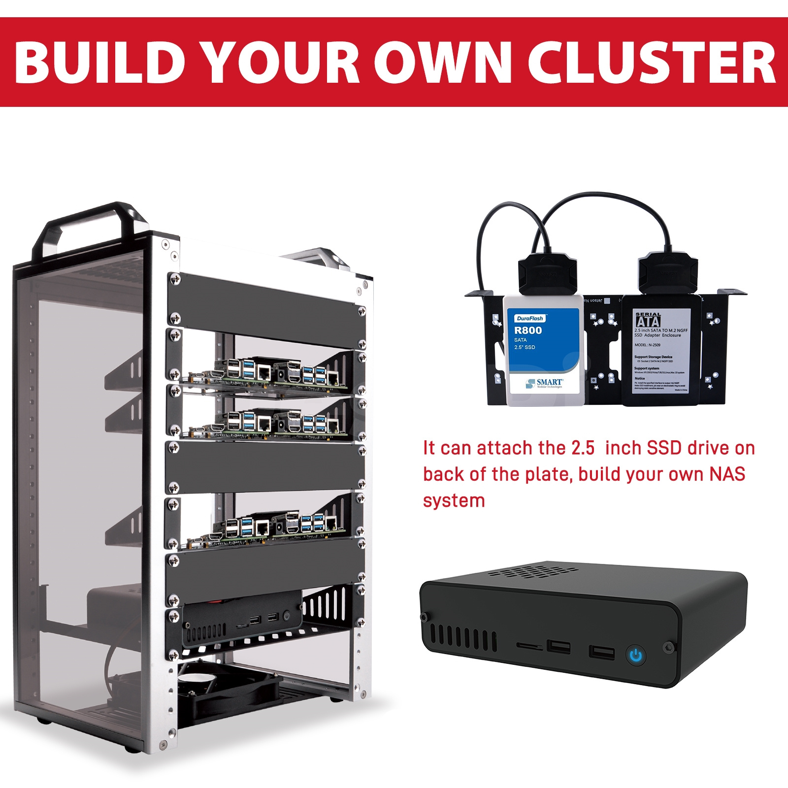 DeskPi RackMate T1 ラックマウント、ネット - Deskpi Super6C のレビューと価格